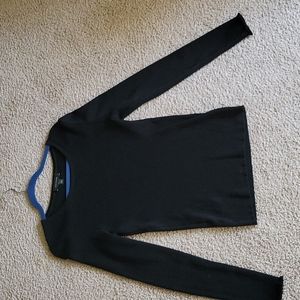 Ann Taylor Long Sleeve Sweater Top in Black